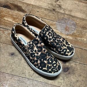 Steve Madden Leopard Print Slip-On Sneakers